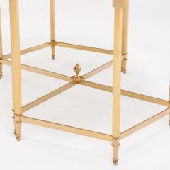 French Brass Plated Onyx Coffee Table in manner of Maison Jansen C 1960  - 4280094