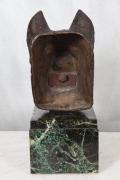 French Bronze Bust of Dog on Marble Base - 1655594