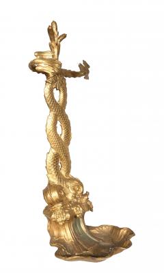 French Bronze Dolphin Form Umbrella Stand - 4506880