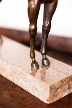 French Bronze Horse Statuette on Granite Base with Detailed Musculature - 3608485