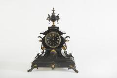 French Bronze Marble Three Piece Clock Garniture Set - 2108194