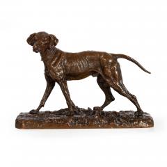 French Bronze Sculpture Chien Braque by Pierre Jules Mene - 4504742