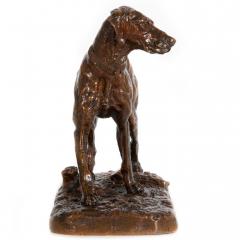 French Bronze Sculpture Chien Braque by Pierre Jules Mene - 4504745