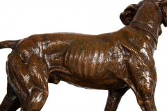 French Bronze Sculpture Chien Braque by Pierre Jules Mene - 4504749