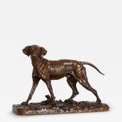 French Bronze Sculpture Chien Braque by Pierre Jules Mene - 4504807