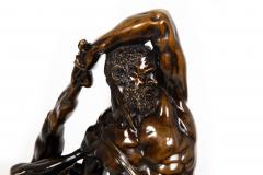 French Bronze Sculpture Hercules Throwing Lichas after Canova ca 1850 - 4479613