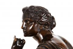 French Bronze Sculpture La Fil de la Vierge by Pierre Emile Hebert ca 1880 - 4421928