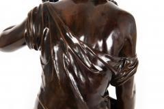 French Bronze Sculpture La Fil de la Vierge by Pierre Emile Hebert ca 1880 - 4421931