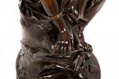 French Bronze Sculpture La Fil de la Vierge by Pierre Emile Hebert ca 1880 - 4421932
