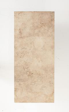 French Bronze Thick Travertine Top Coffee Table France 1940s - 3289298