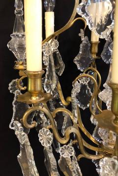 French Bronze and Crystal Gilt Chandelier Louis XVI Style - 2972398