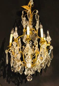 French Bronze and Crystal Gilt Chandelier Louis XVI Style - 2972399