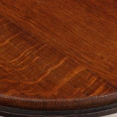 French Brutalist Oak and Iron Coffee Table C 1960 - 4641115