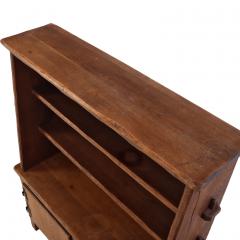 French Brutalist Solid Oak Open Top Cabinet C 1940 - 4740582