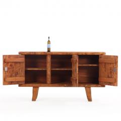 French Brutalist Style Burl Elm Buffet C 1960 - 4720518