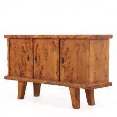 French Brutalist Style Burl Elm Buffet C 1960 - 4720522