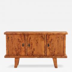 French Brutalist Style Burl Elm Buffet C 1960 - 4720564