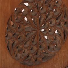 French Brutalist Style Carved Oak Table C 1930 - 4648951