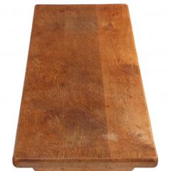 French Brutalist Style Gouged Carved Oak Coffee Table C 1960 - 4712934