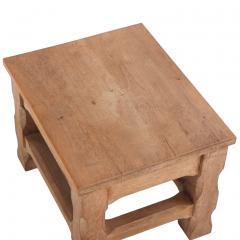 French Brutalist Style Oak Stool C 1960 - 4720505