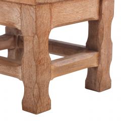 French Brutalist Style Oak Stool C 1960 - 4720506
