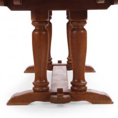 French Brutalist style Oak Farm Table C 1960  - 4649310