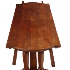French Brutalist style Oak Farm Table C 1960  - 4649311