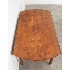 French Burl Fruitwood Drop Leaf Dining Table - 3484765
