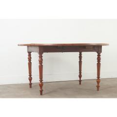 French Burl Fruitwood Drop Leaf Dining Table - 3484787
