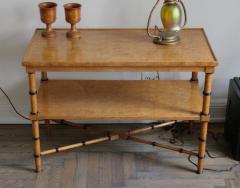 French Burrwood Two Tiered Table circa 1950 - 3945114