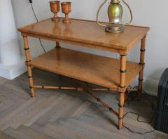 French Burrwood Two Tiered Table circa 1950 - 3945115