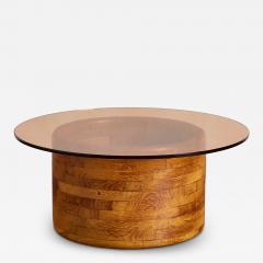 French Butcher Block Coffee Table 1970s - 4440653