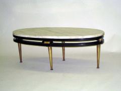 French Cantilevered Oval Cocktail Table - 1844330