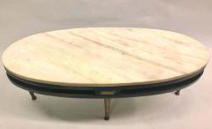 French Cantilevered Oval Cocktail Table - 1844337