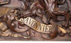 French Carved Walnut Henry Demarson Parfumeure And Savonnier Store Sign - 4643353