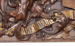 French Carved Walnut Henry Demarson Parfumeure And Savonnier Store Sign - 4643360