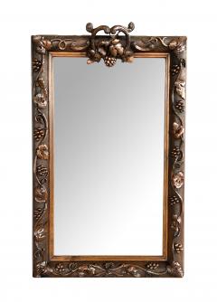 French Carved Walnut Mirror with Meandering Grape Vine - 4521264