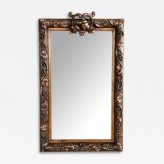 French Carved Walnut Mirror with Meandering Grape Vine - 4521265