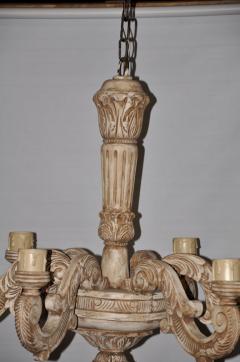 French Carved Wood Chandelier - 2016434