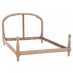 French Carved and Painted Full Size Bed C 1900 - 4742469
