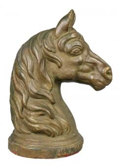 French Cast Iron Horse Head Hitching Post - 4129718