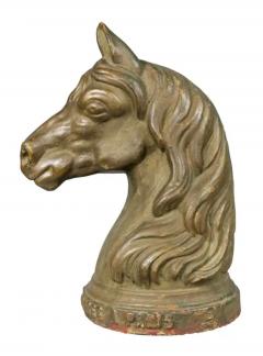 French Cast Iron Horse Head Hitching Post - 4129719