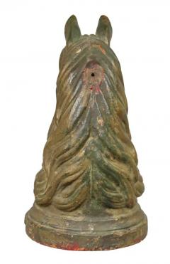 French Cast Iron Horse Head Hitching Post - 4129794