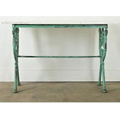 French Cast Iron Marble Bistro Table - 3957772