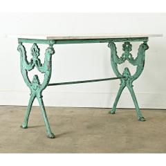 French Cast Iron Marble Bistro Table - 3957776