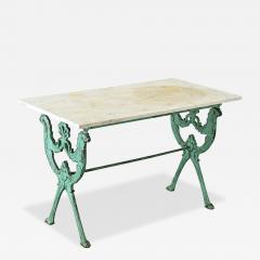 French Cast Iron Marble Bistro Table - 3978899