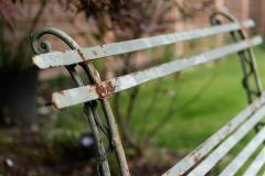 French Cast Iron Strapwork Garden Bench Circa 1940 - 1967260