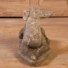 French Cast Stone Dog Statue C 1950 - 4768923