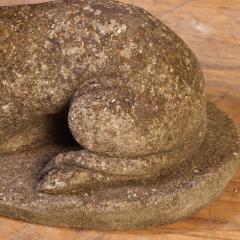 French Cast Stone Dog Statue C 1950 - 4768929