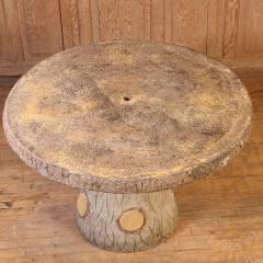 French Cast Stone Faux Bois Garden Table C 1960 - 4756333